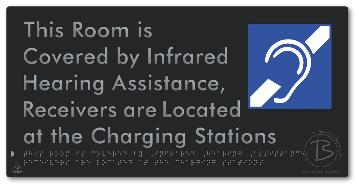 This Room is Covered by Infrared Hearing Assistance, Receivers are Located at the Charging Stations
