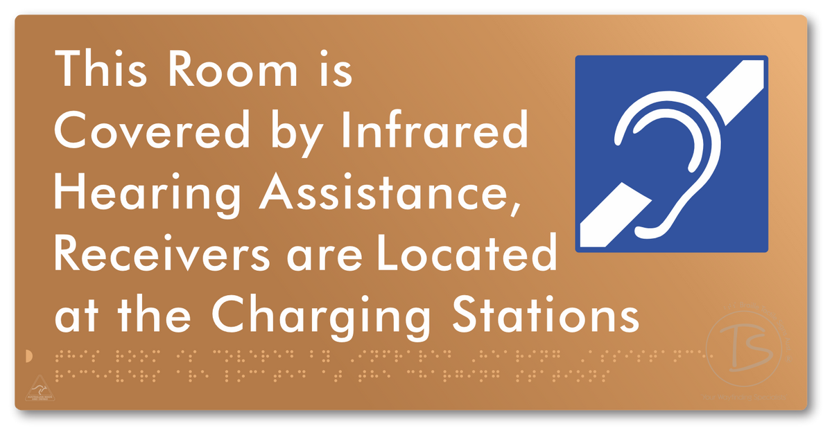 This Room is Covered by Infrared Hearing Assistance, Receivers are Located at the Charging Stations