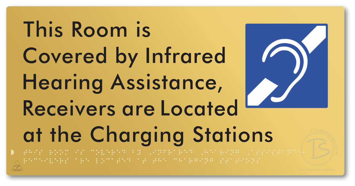 This Room is Covered by Infrared Hearing Assistance, Receivers are Located at the Charging Stations
