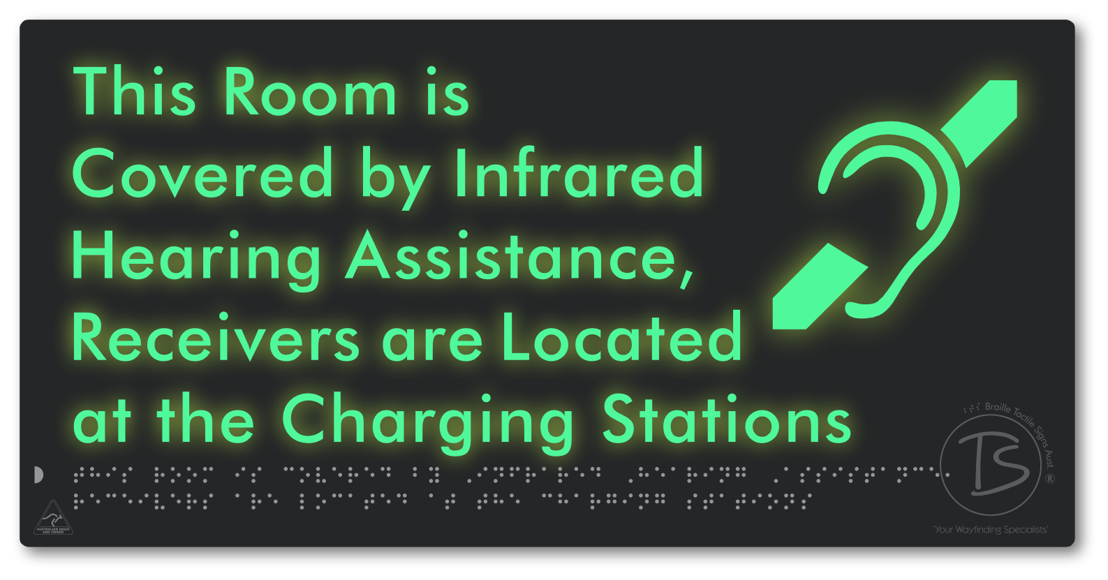 This Room is Covered by Infrared Hearing Assistance, Receivers are Located at the Charging Stations