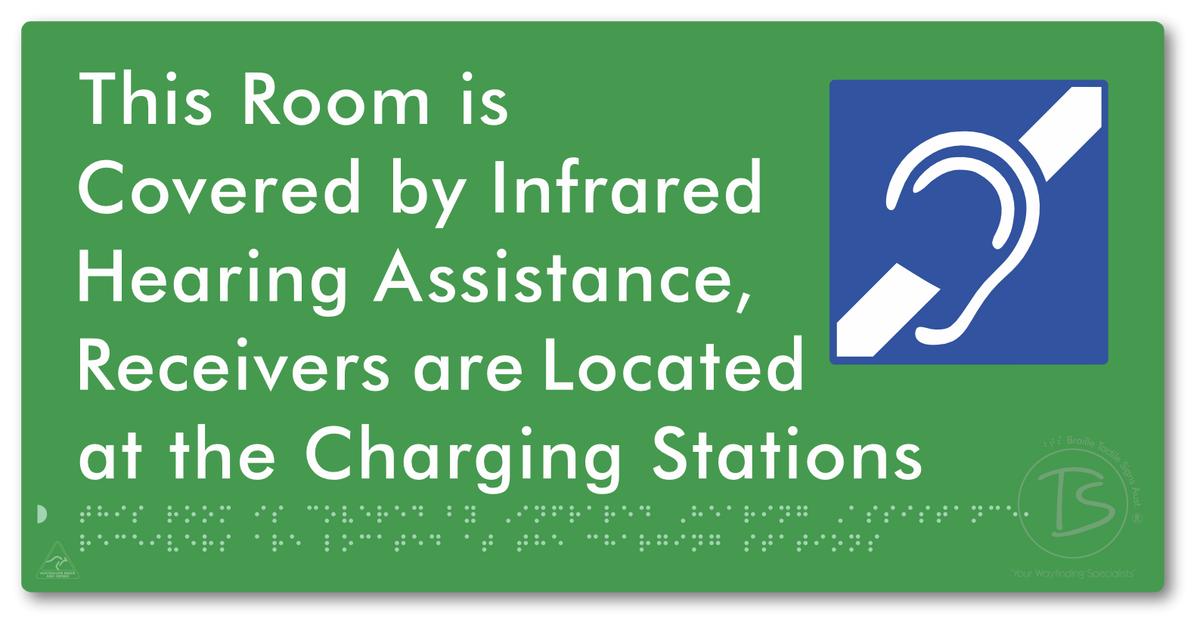 This Room is Covered by Infrared Hearing Assistance, Receivers are Located at the Charging Stations