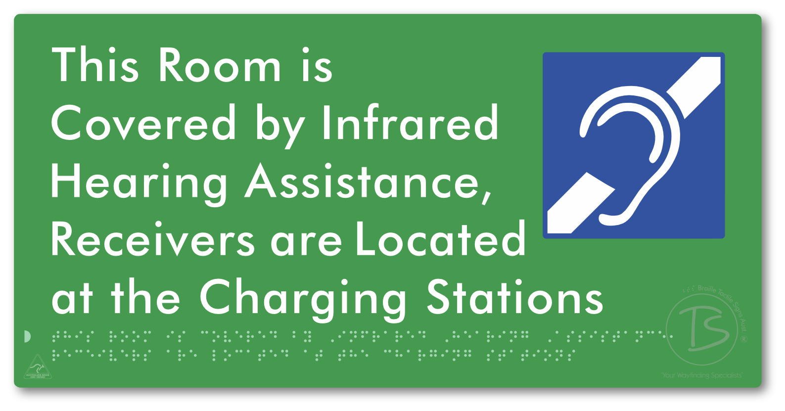 This Room is Covered by Infrared Hearing Assistance, Receivers are Located at the Charging Stations