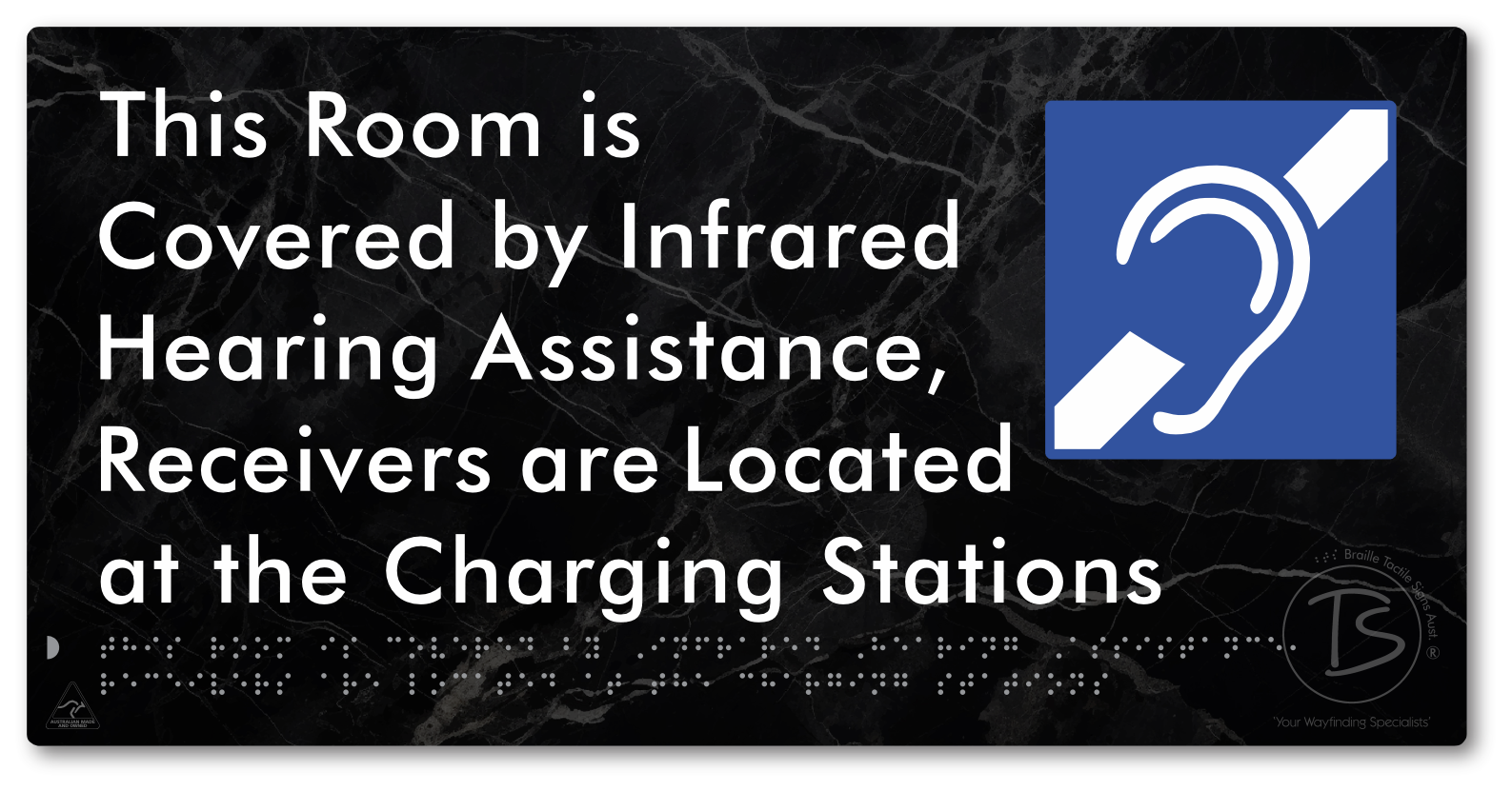 This Room is Covered by Infrared Hearing Assistance, Receivers are Located at the Charging Stations