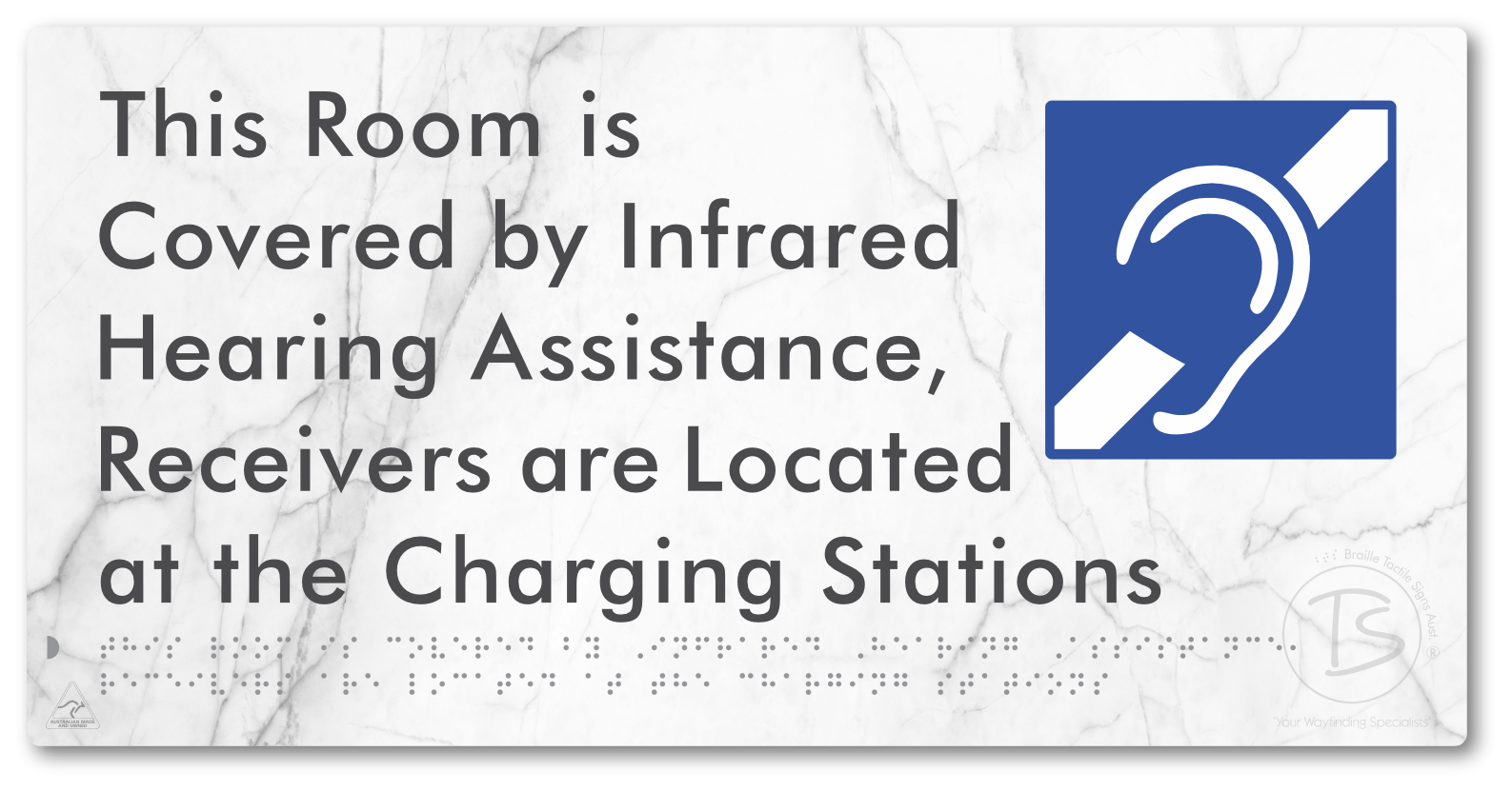 This Room is Covered by Infrared Hearing Assistance, Receivers are Located at the Charging Stations