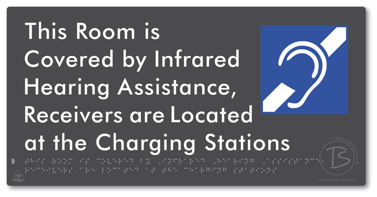 This Room is Covered by Infrared Hearing Assistance, Receivers are Located at the Charging Stations
