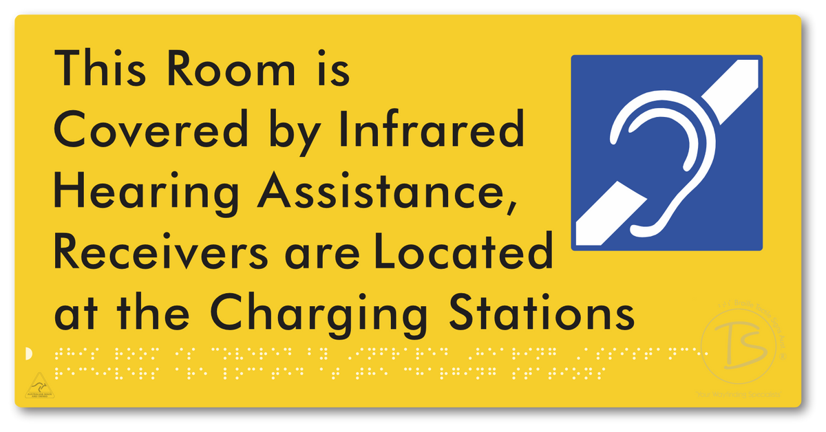 This Room is Covered by Infrared Hearing Assistance, Receivers are Located at the Charging Stations