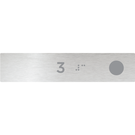 Hand Rail Button - 3 (Right Hand Use) - Braille Tactile Signs Aust.