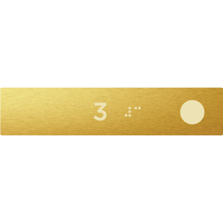 Hand Rail Button - 3 (Right Hand Use) - Braille Tactile Signs Aust.
