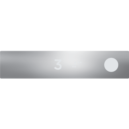Hand Rail Button - 3 (Right Hand Use) - Braille Tactile Signs Aust.