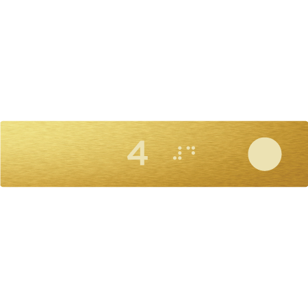 Hand Rail Button - 4 (Right Hand Use) - Braille Tactile Signs Aust.