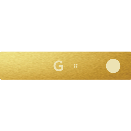 Hand Rail Button - G (Right Hand Use) - Braille Tactile Signs Aust.