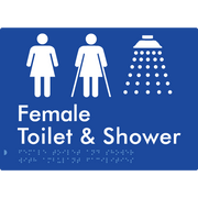 Female Toilet & Shower with Ambulant Facilities - Braille Tactile Signs Aust.