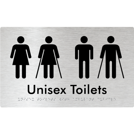 Unisex Toilets with Ambulant Cubicle - Braille Tactile Signs Aust.