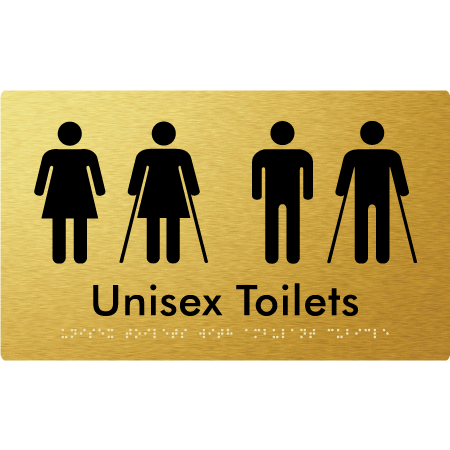 Unisex Toilets with Ambulant Cubicle - Braille Tactile Signs Aust.