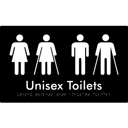 Unisex Toilets with Ambulant Cubicle - Braille Tactile Signs Aust.