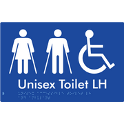 Unisex Accessible Toilet LH and Ambulant - Braille Tactile Signs Aust.
