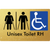 Unisex Accessible Toilet with Left (LH) or Right Hand Transfer (RH), Ambulant Cubicle and Airlock