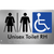 Unisex Accessible Toilet with Left (LH) or Right Hand Transfer (RH), Ambulant Cubicle and Airlock