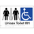 Unisex Accessible Toilet with Left (LH) or Right Hand Transfer (RH), Ambulant Cubicle and Airlock