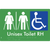 Unisex Accessible Toilet with Left (LH) or Right Hand Transfer (RH), Ambulant Cubicle and Airlock