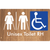 Unisex Accessible Toilet with Left (LH) or Right Hand Transfer (RH), Ambulant Cubicle and Airlock