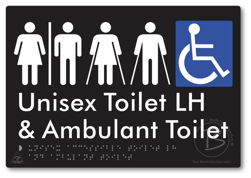 Unisex Accessible Toilet LH and Ambulant Toilet with Air Lock