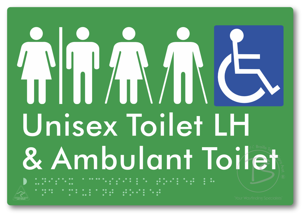 Unisex Accessible Toilet LH and Ambulant Toilet with Air Lock