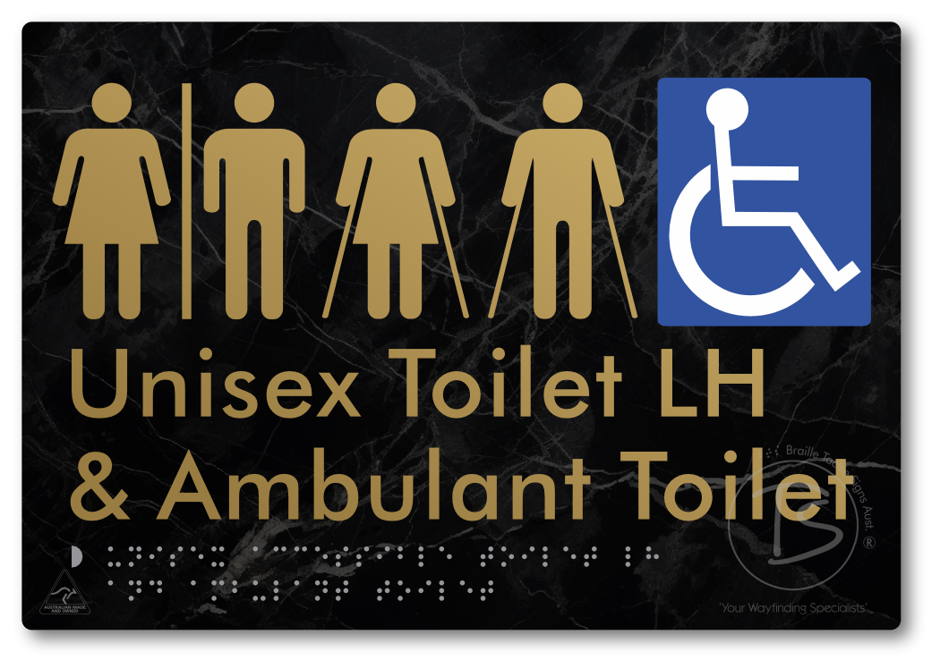 Unisex Accessible Toilet LH and Ambulant Toilet with Air Lock
