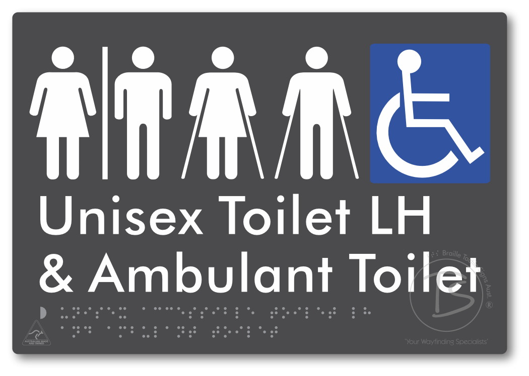Unisex Accessible Toilet LH and Ambulant Toilet with Air Lock