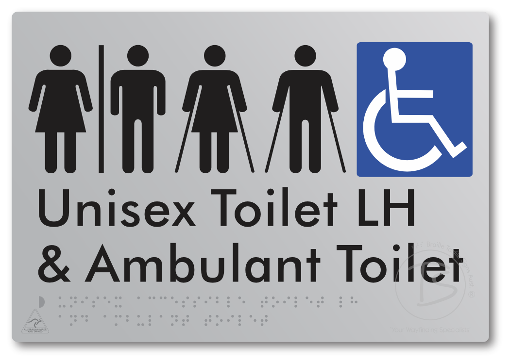 Unisex Accessible Toilet LH and Ambulant Toilet with Air Lock