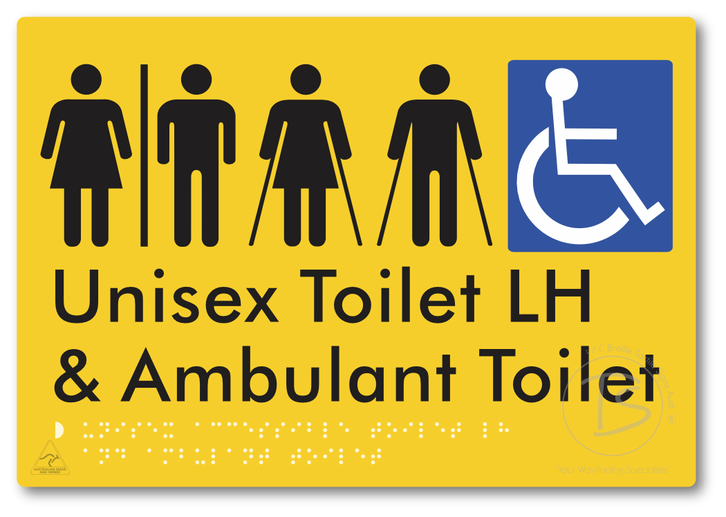 Unisex Accessible Toilet LH and Ambulant Toilet with Air Lock