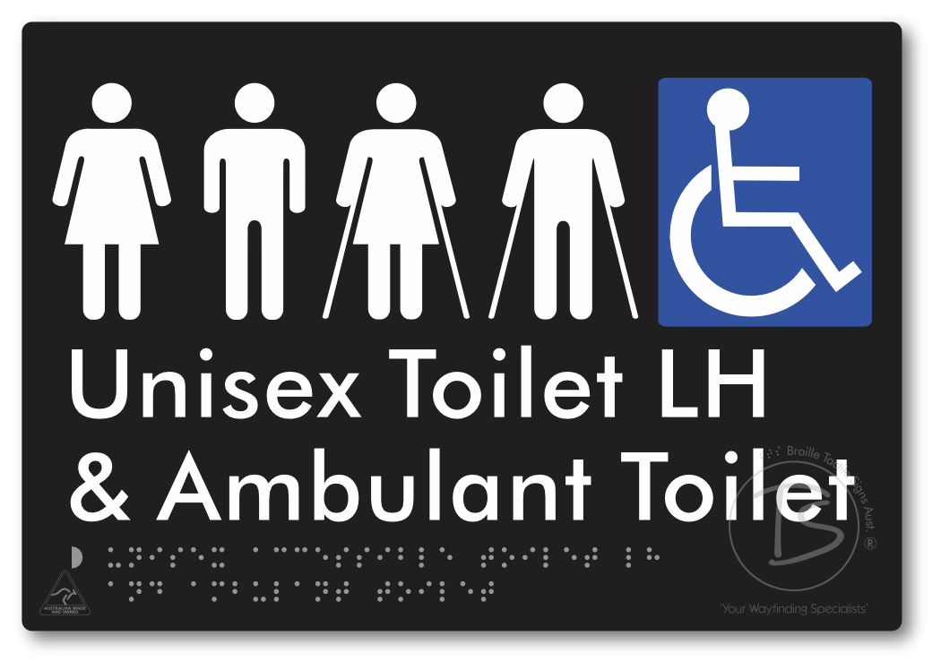 Unisex Accessible Toilet LH and Ambulant Toilet