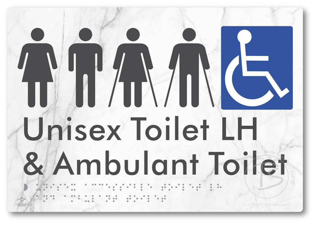 Unisex Accessible Toilet LH and Ambulant Toilet
