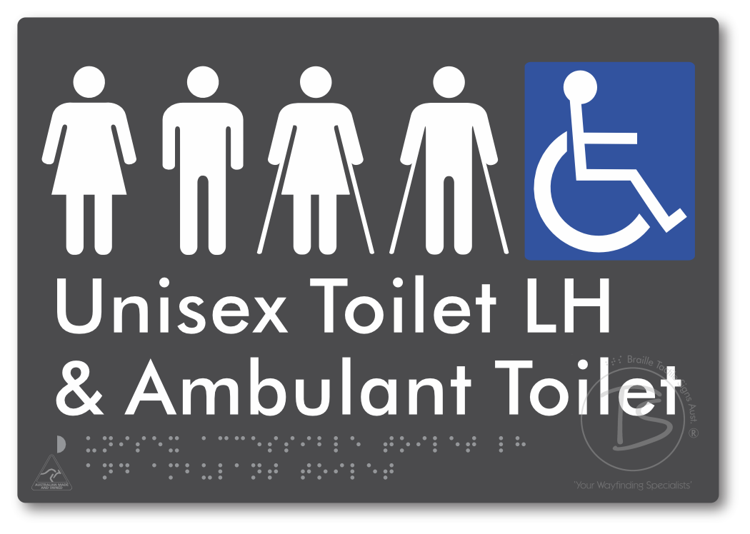 Unisex Accessible Toilet LH and Ambulant Toilet