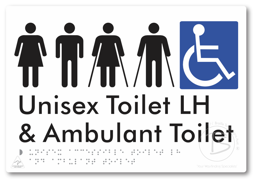Unisex Accessible Toilet LH and Ambulant Toilet