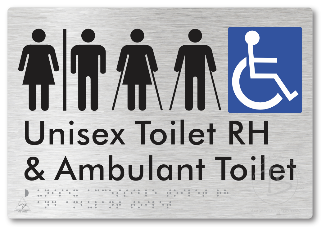 Unisex Accessible Toilet RH and Ambulant Toilet with Air Lock