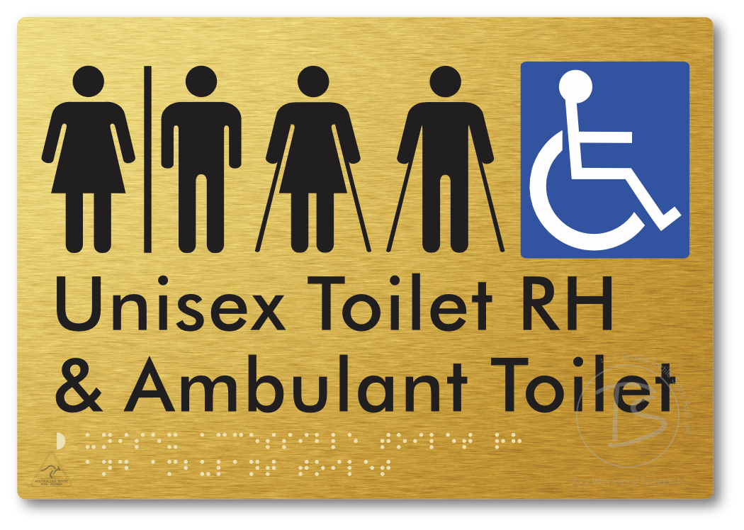 Unisex Accessible Toilet RH and Ambulant Toilet with Air Lock