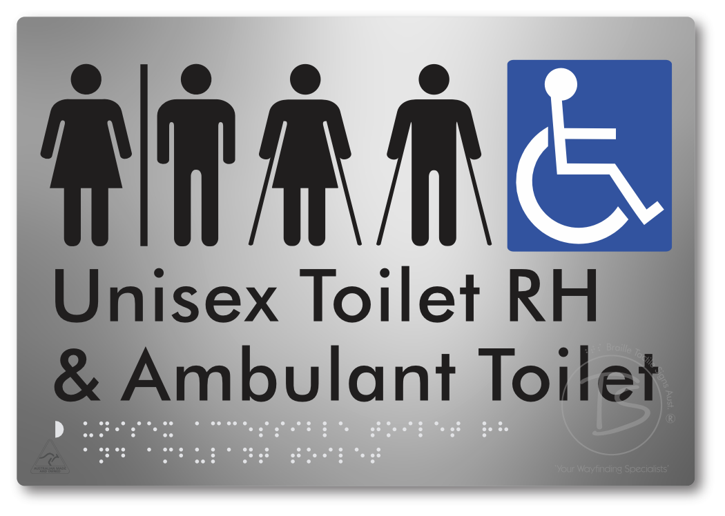 Unisex Accessible Toilet RH and Ambulant Toilet with Air Lock