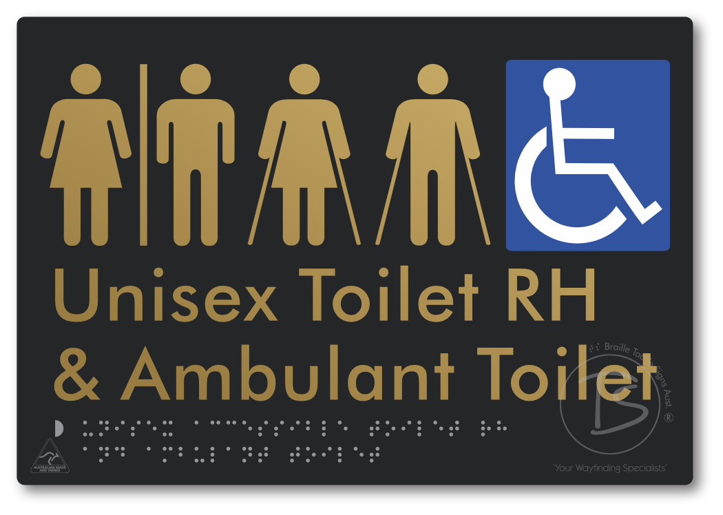 Unisex Accessible Toilet RH and Ambulant Toilet with Air Lock