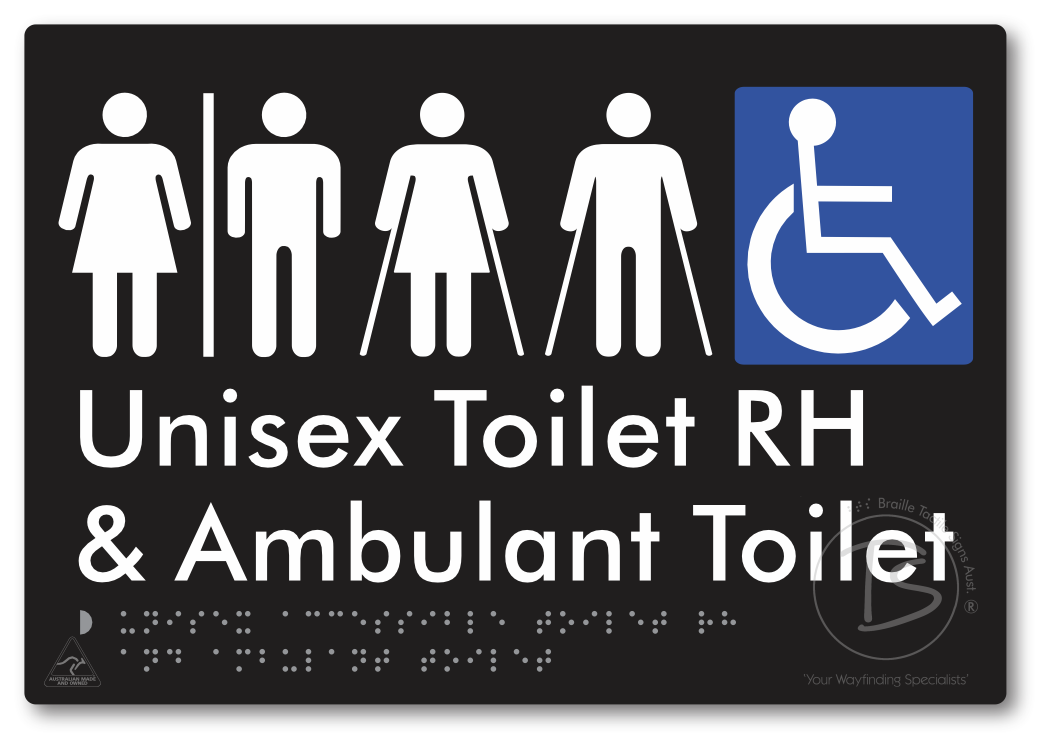 Unisex Accessible Toilet RH and Ambulant Toilet with Air Lock