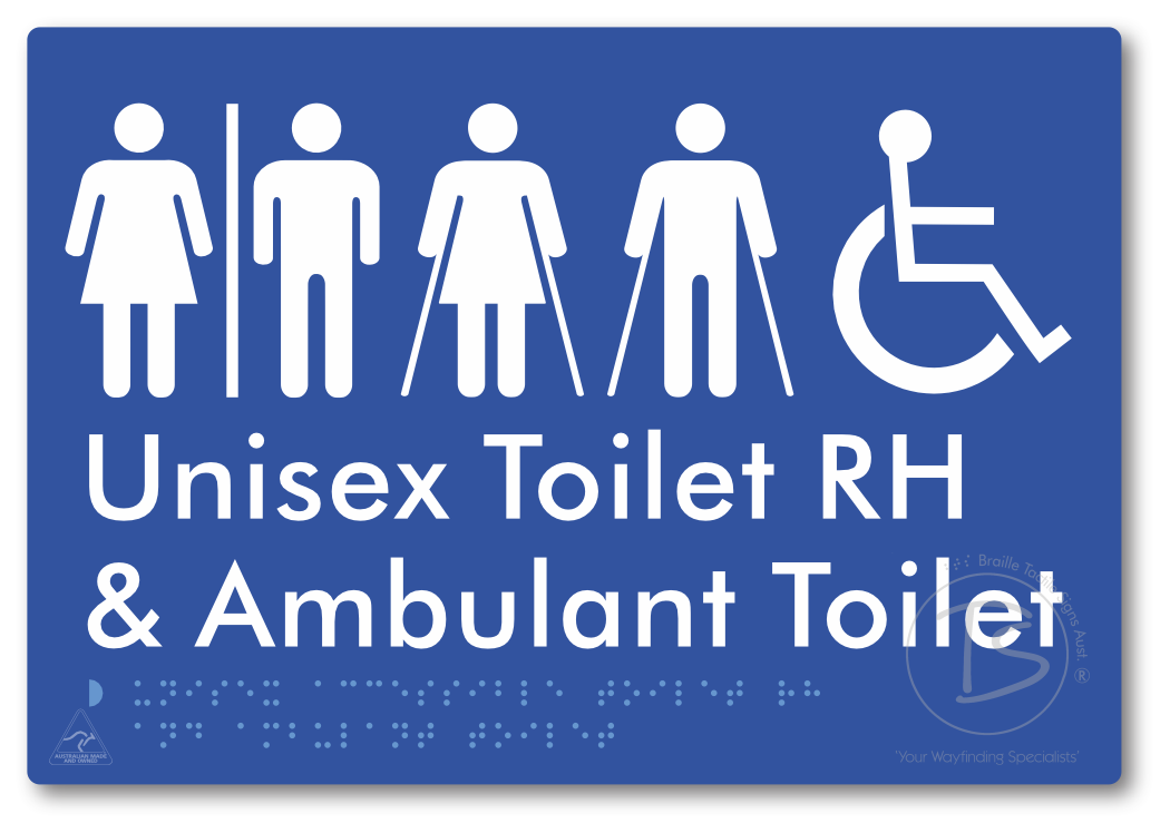Unisex Accessible Toilet RH and Ambulant Toilet with Air Lock