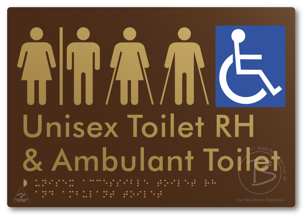 Unisex Accessible Toilet RH and Ambulant Toilet with Air Lock