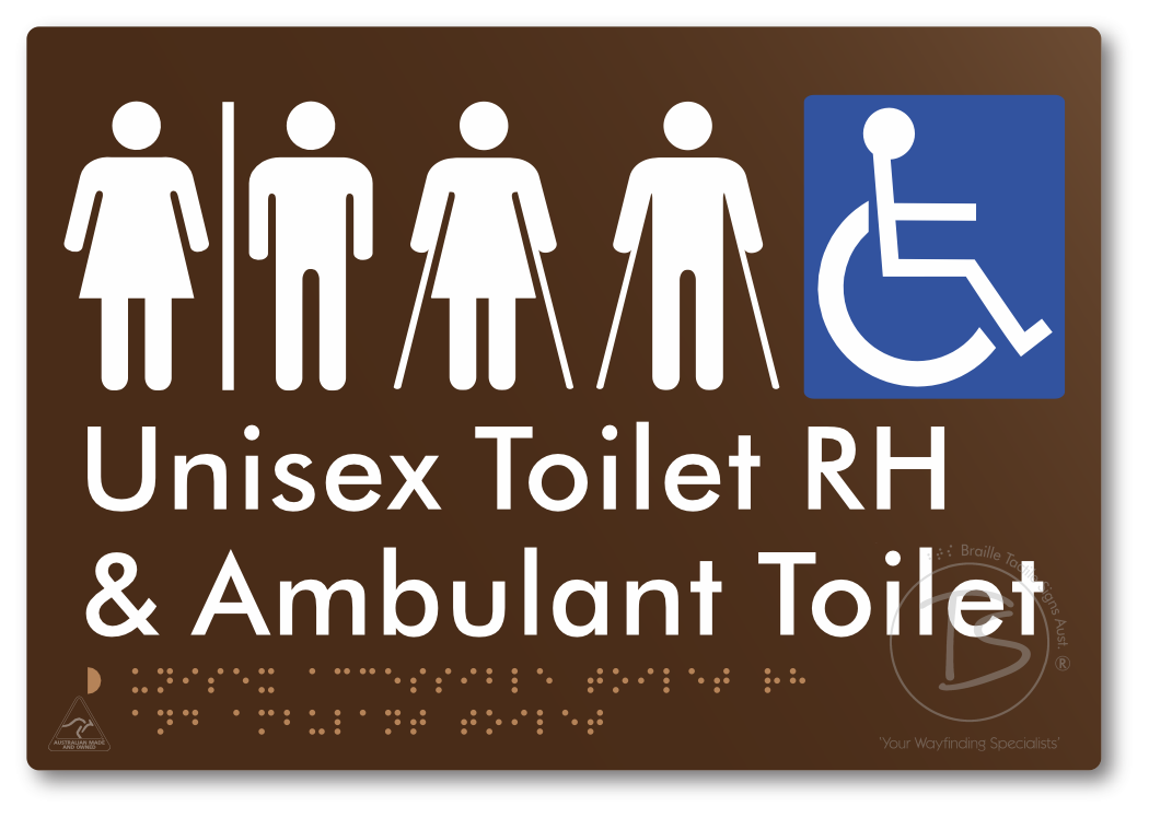 Unisex Accessible Toilet RH and Ambulant Toilet with Air Lock