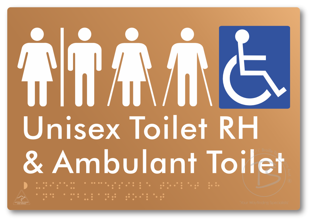 Unisex Accessible Toilet RH and Ambulant Toilet with Air Lock