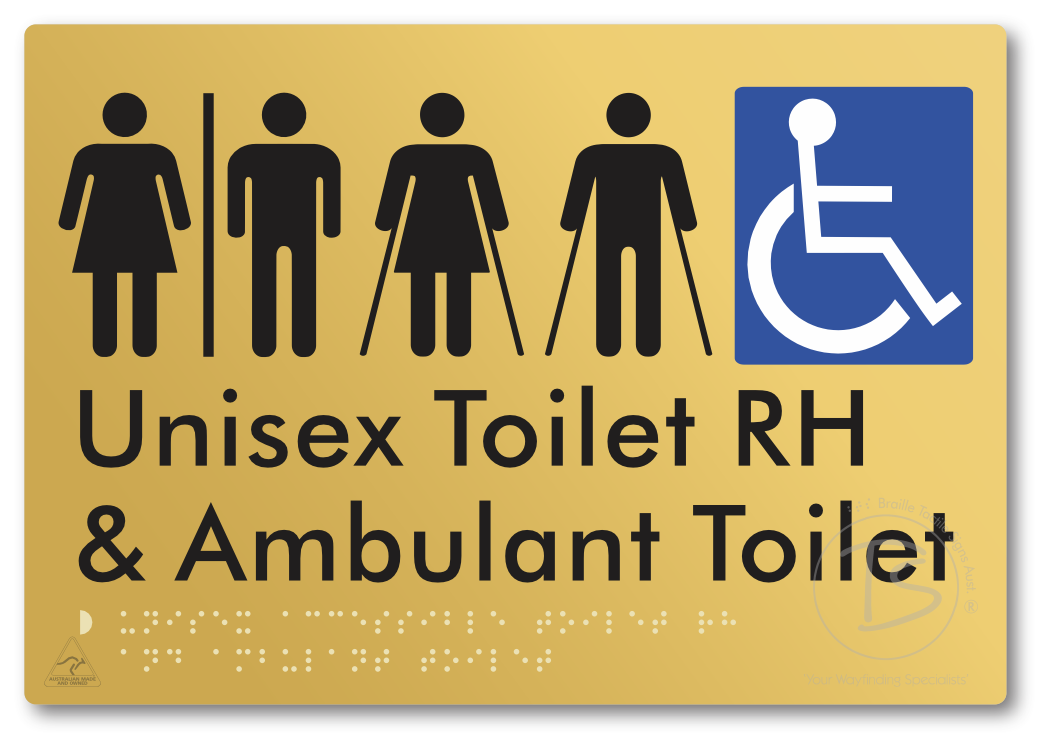 Unisex Accessible Toilet RH and Ambulant Toilet with Air Lock