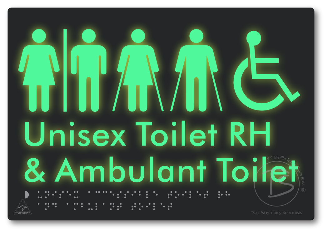 Unisex Accessible Toilet RH and Ambulant Toilet with Air Lock