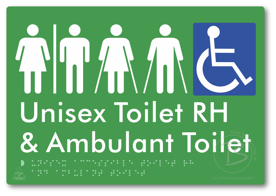 Unisex Accessible Toilet RH and Ambulant Toilet with Air Lock