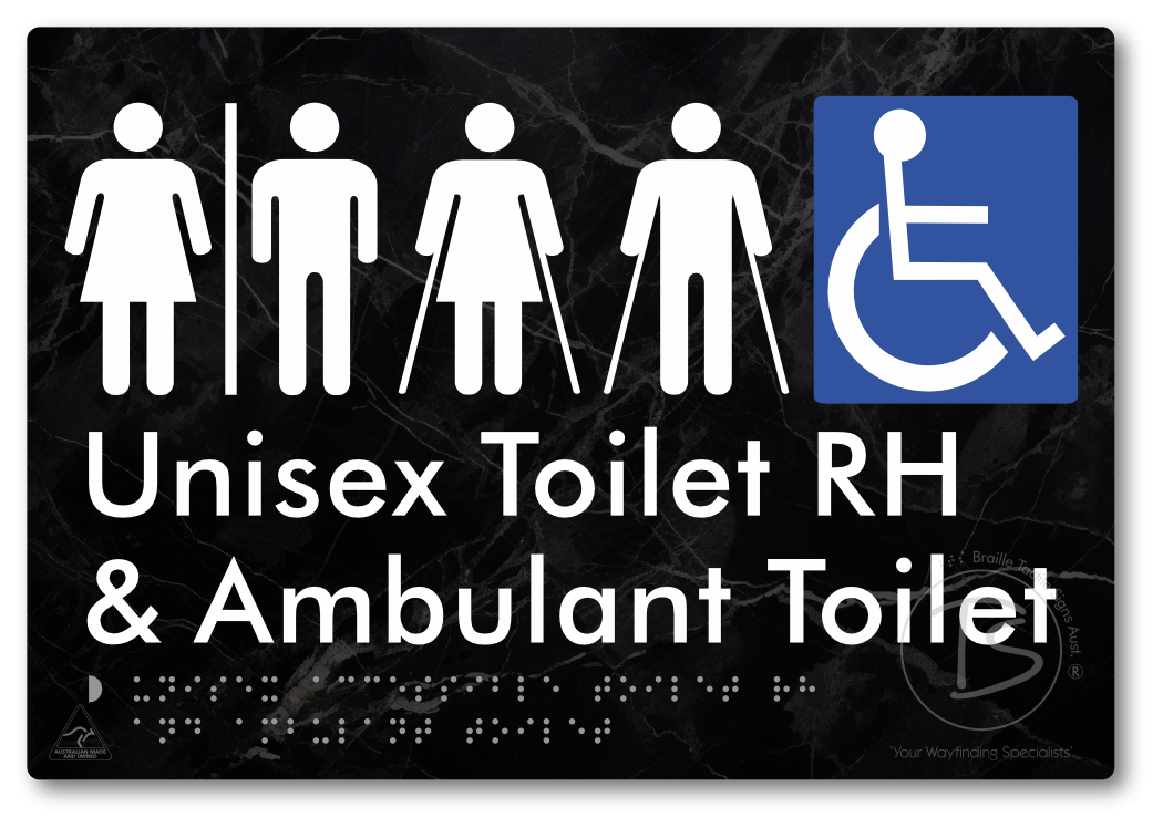 Unisex Accessible Toilet RH and Ambulant Toilet with Air Lock