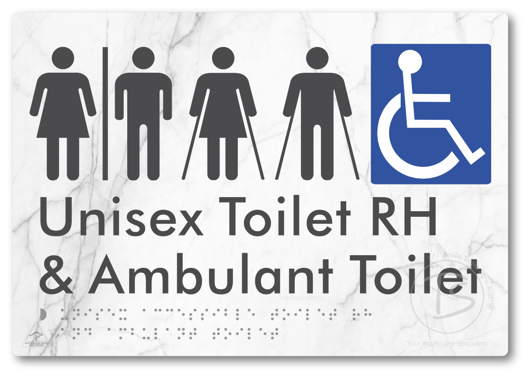 Unisex Accessible Toilet RH and Ambulant Toilet with Air Lock