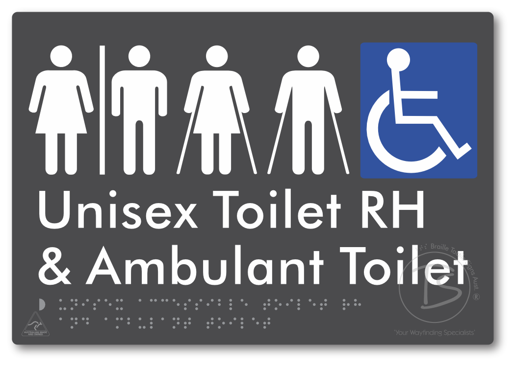 Unisex Accessible Toilet RH and Ambulant Toilet with Air Lock